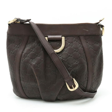 GUCCIssima Abby Shoulder Bag Leather Dark Brown 203257