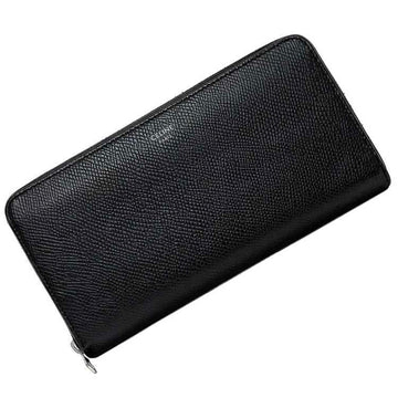 CELINE Round Long Wallet Black 10B553BEL.38SI ec-20077 Large Zipped Leather  Women's