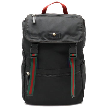 GUCCI Techno Canvas Backpack Cat Head Leather Mesh Black Navy Red Green 450982