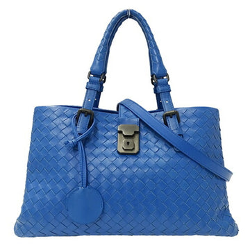 BOTTEGA VENETA BOTTEGAVENETA Bag Women's Brand Intrecciato Handbag Shoulder 2way Leather Rome Small Blue 171265 Cute