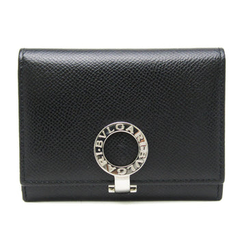 BVLGARI  30420 Leather Card Case Black