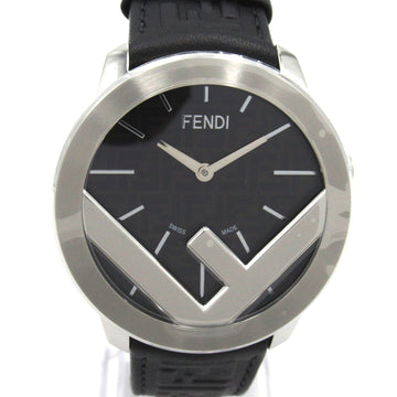 FENDI Ehuise  Wrist Watch FOW972A17OF0ABB Quartz Black Silver Stainless Steel leather FOW972A17OF0ABB