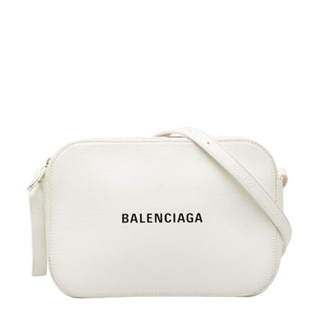 BALENCIAGA Everyday Shoulder Bag Camera 552370 White Leather Women's