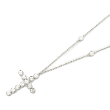 TIFFANY&CO Jazz Cross Diamond Necklace Necklace Clear Pt950Platinum Clear