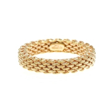 TIFFANY Somerset Mesh Ring Pink Gold [18K] Fashion No Stone Band Ring Pink Gold