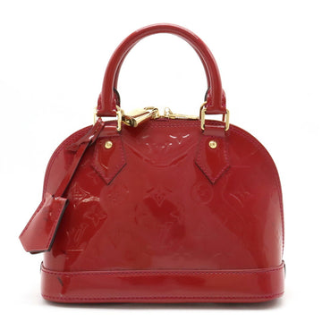 LOUIS VUITTON Monogram Vernis Alma BB Handbag Bag Three Red Shoulder M90174