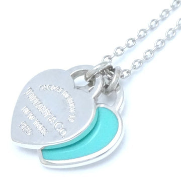 TIFFANY&Co.  Return to Double Heart Tag Necklace Blue Silver 925 291654