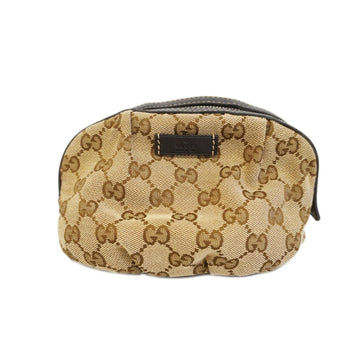 GUCCI Pouch GG Canvas Bamboo 246175 Brown Champagne Women's