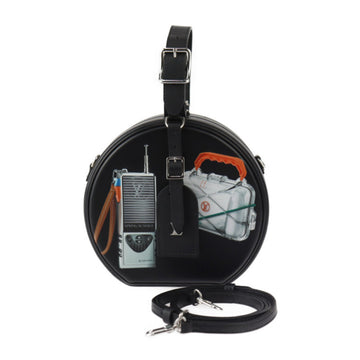 LOUIS VUITTON Petite Boite Chapeau Shoulder Bag M43659 Calf Leather Black Multicolor Printed Pochette