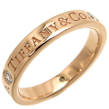 TIFFANY 750PG 0.07ct Diamond Band Women's Ring, 750 Pink Gold, Size 5.5