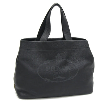 PRADA Handbag 1BG385 Black Leather Tote Bag Women's