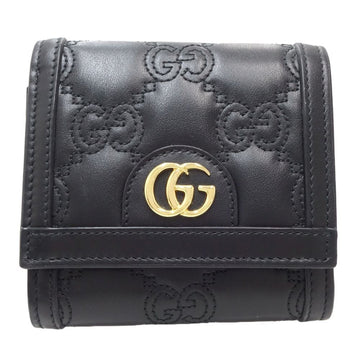 GUCCI Business Card Holder/Card Case Wallet 723799 Bifold Leather Black 180260
