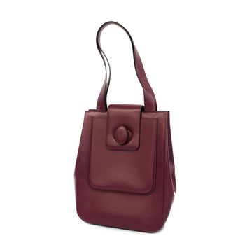 CARTIER Shoulder Bag Must Leather Bordeaux Women's