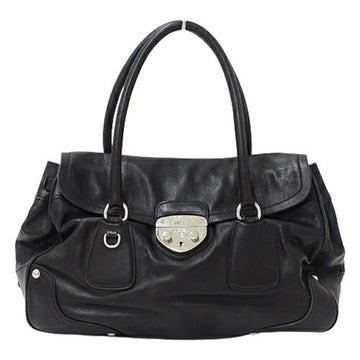 PRADA bag ladies brand handbag tote leather black