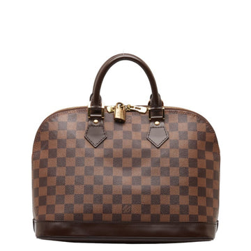 LOUIS VUITTON Damier Alma PM Handbag N53151 Brown PVC Leather Women's