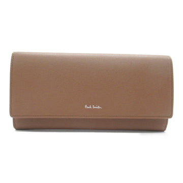 PAUL SMITH Bifold long wallet Brown Tan leather 4608X62