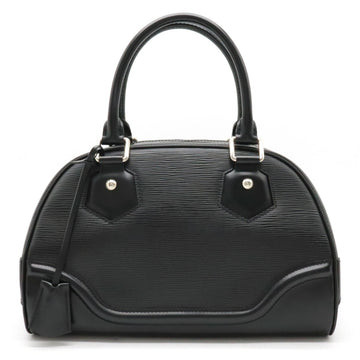 LOUIS VUITTON Epi Bowling Montaigne PM Handbag Boston Bag Leather Noir Black M59322