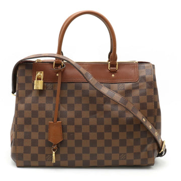 LOUIS VUITTON Damier Greenwich Handbag Boston Bag Shoulder N41337