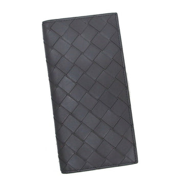 BOTTEGA VENETA Maxi Intrecciato Bi-fold Wallet Long Gray