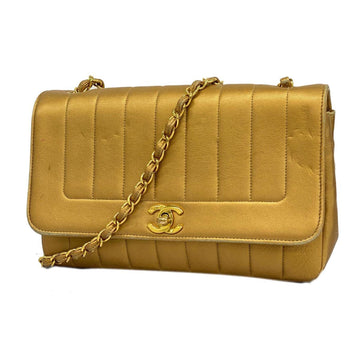 CHANEL Shoulder Bag Mademoiselle Chain Lambskin Gold Women's