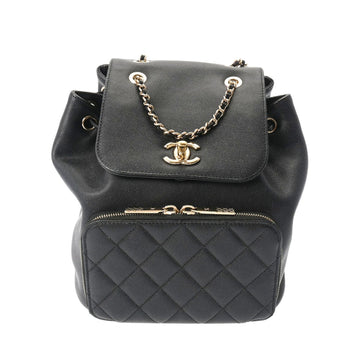 CHANEL Matelasse Infinity Backpack Black A93748 Women's Caviar Skin Backpack/Daypack