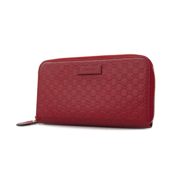 GUCCI Long Wallet Micro ssima 449391 Leather Red Women's