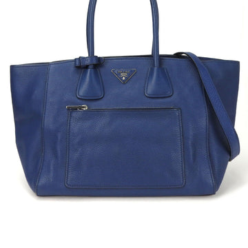 PRADA tote bag shoulder BN2795 leather blue ladies  bluette
