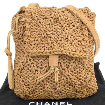 CHANEL shoulder bag pouch camel with sticker No. 6