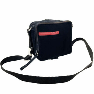 PRADA Shoulder Bag Sports Line Neoprene Nylon Black  SPORT Crossbody Pochette Handbag Back HH-13063