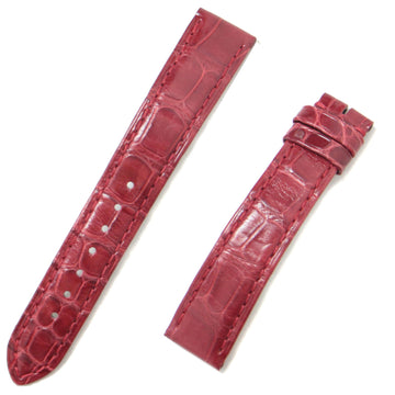 CARTIER Watch Strap, Red, Leather Band, Genuine, 16mm Width, Women's