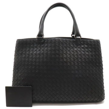 BOTTEGA VENETA Intrecciato Tote Bag Handbag Leather Black 223377