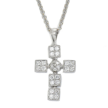 BVLGARI Lucia Latin Cross Necklace Diamond K18WG