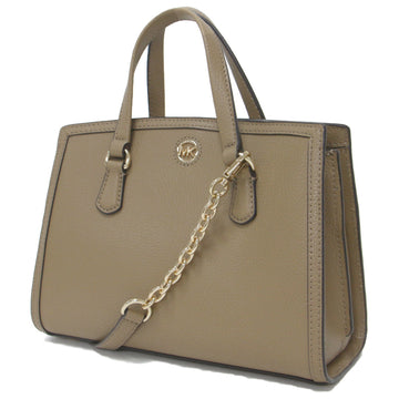 MICHAEL KORS Bag Handbag Beige Shoulder Crossbody Chain Leather CHANTAL Ladies
