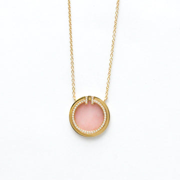 TIFFANY T-circle Diamond Shell Necklace Pink Gold [18K] Diamond,Shell Men,Women Fashion Pendant Necklace [Pink Gold]