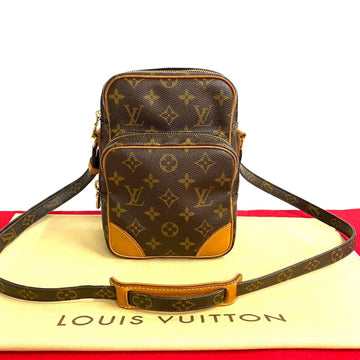 LOUIS VUITTON Amazon Monogram Leather Shoulder Bag Pochette Brown 26136
