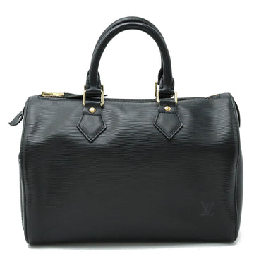 LOUIS VUITTON Epi Speedy 25 Handbag Boston Bag Soft Leather Noir Black M59232