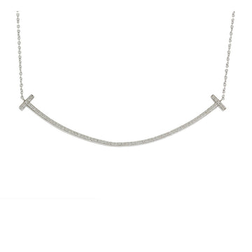 TIFFANY T Smile Diamond Necklace 18K Women's &Co. BRJ10000000121023