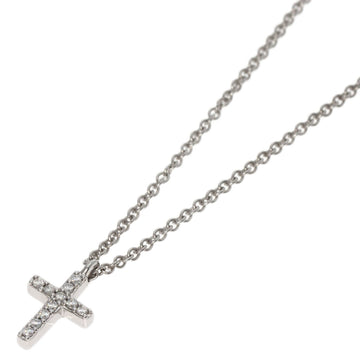 TIFFANY Metro Cross Diamond Necklace, 18K White Gold, Women's, &Co.