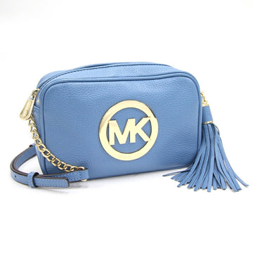 MICHAEL KORS Shoulder Bag 35T7GFTC2L Light Blue Leather MK Tassel Women's