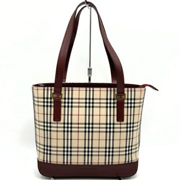 BURBERRY Tote Bag Handbag Nova Check Beige Canvas Leather Women's  ITBTI4S3H0PA
