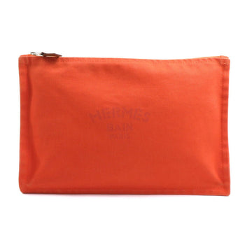 HERMES Pouch Yachting GM Canvas Orange Unisex r10022f