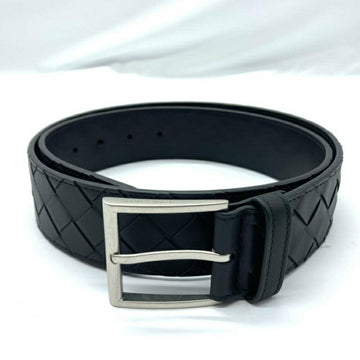 BOTTEGA VENETA Intrecciato Leather Belt  Black