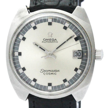 OMEGAVintage  Seamaster Cal 565 Steel Leather Automatic Watch 166.022 BF569985