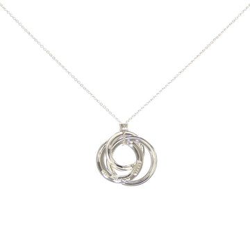 TIFFANY 1837 Interlocking Circle Necklace for Women, SV925, 5.0g, Silver Pendant