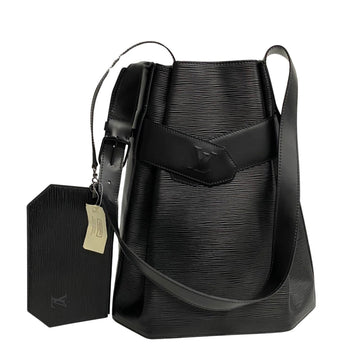 LOUIS VUITTON Sac de Porte Epi Leather Shoulder Bag Pochette Black Noir 65066