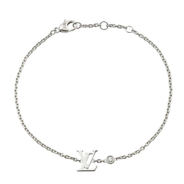 LOUIS VUITTON Bracelet Ideal Blossom Diamond 17cm K18 WG White Gold 750