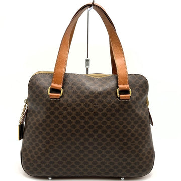 CELINE handbag tote bag macadam pattern brown PVC leather ladies M95