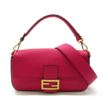 FENDI Mamma Bucket 2wayShoulder Bag Pink leather 8BR600