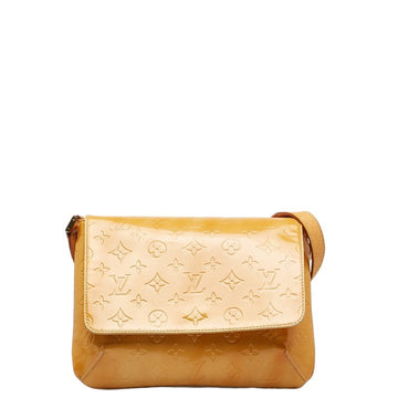 LOUIS VUITTON Monogram Vernis Thompson Street Shoulder Bag M91008 Yellow Patent Leather Women's