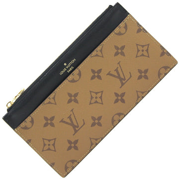 LOUIS VUITTON Long Wallet Monogram Reverse Purse M80390 Bag-in-Bag Men's Women's Pouch